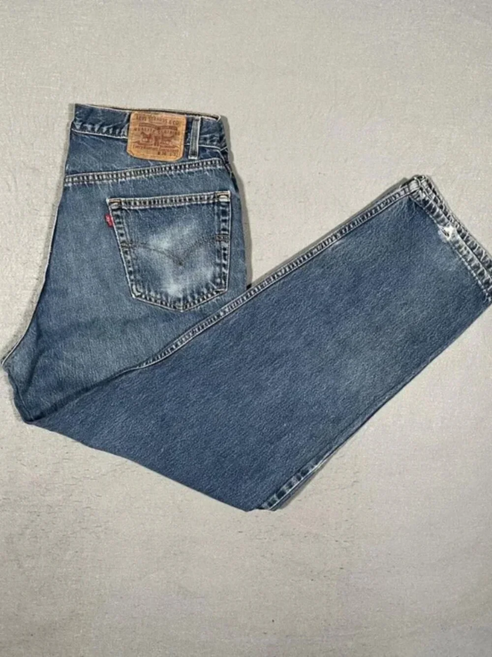 Levi’s Relaxed Straight Blue Denim Jeans Vintage Mens W36 I32